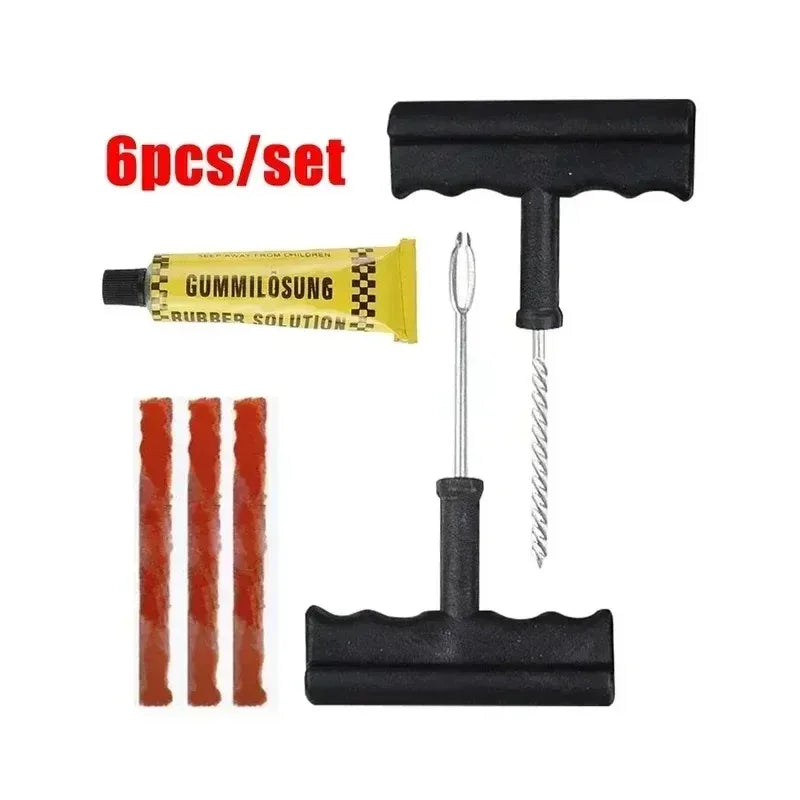 Tubeless Tire Repair Tool Kit with Rubber Strips – Set 1 / 2 / 3 / 4 – Motorcycle Car Truck – $20