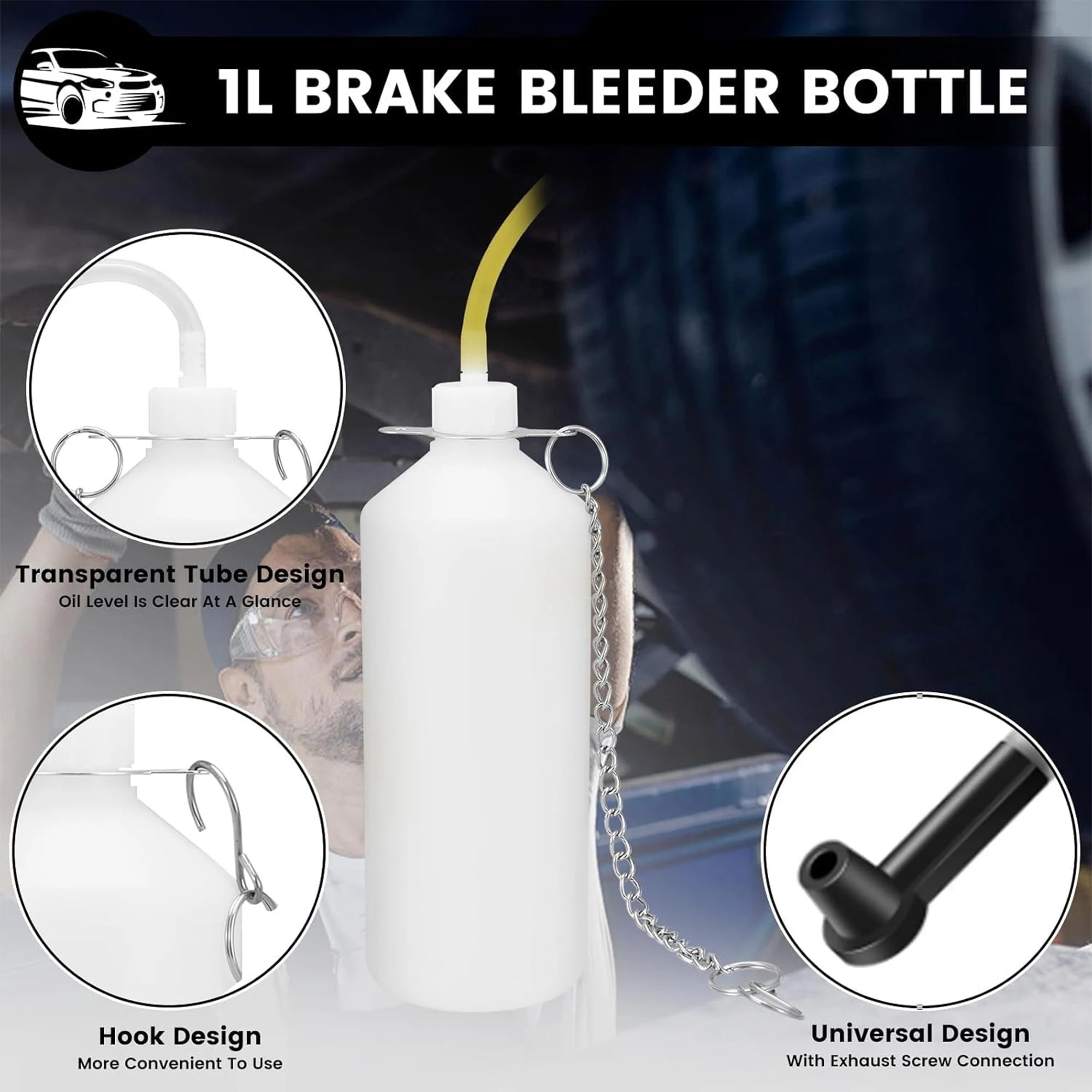 3L Manual Brake Oil Bleeder with Voltage Display – Brake Bleeding Tools – Car Motorcycle Brake Fluid Oil Changer Clutch Bleeding System – Set 1 / Set 2 / Set 3 – from $24