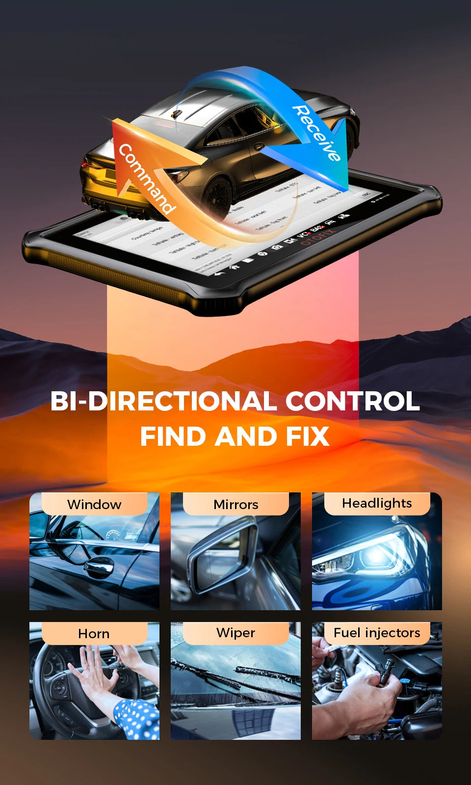 OTOFIX D1 Lite Bi-Directional OBD2 Scanner – 38+ Resets – All System – FCA SGW – DoIP + CAN FD – 7" Android Tablet – 2-Year Free Update – $518