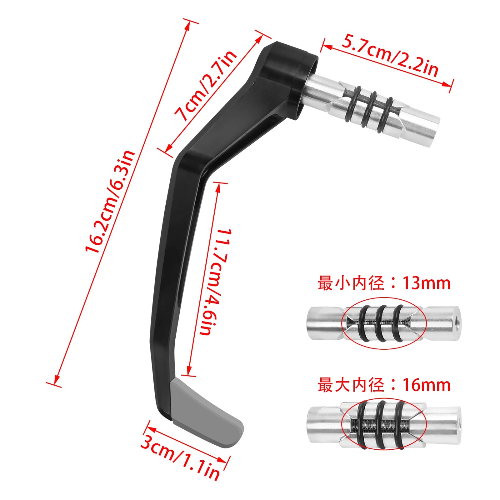 Universal 7/8" 22mm Handlebar Brake & Clutch Lever Guard – CNC Aluminum – Kawasaki / Honda / Yamaha / BMW / Suzuki / Ducati – 7 Colors – $42–$47
