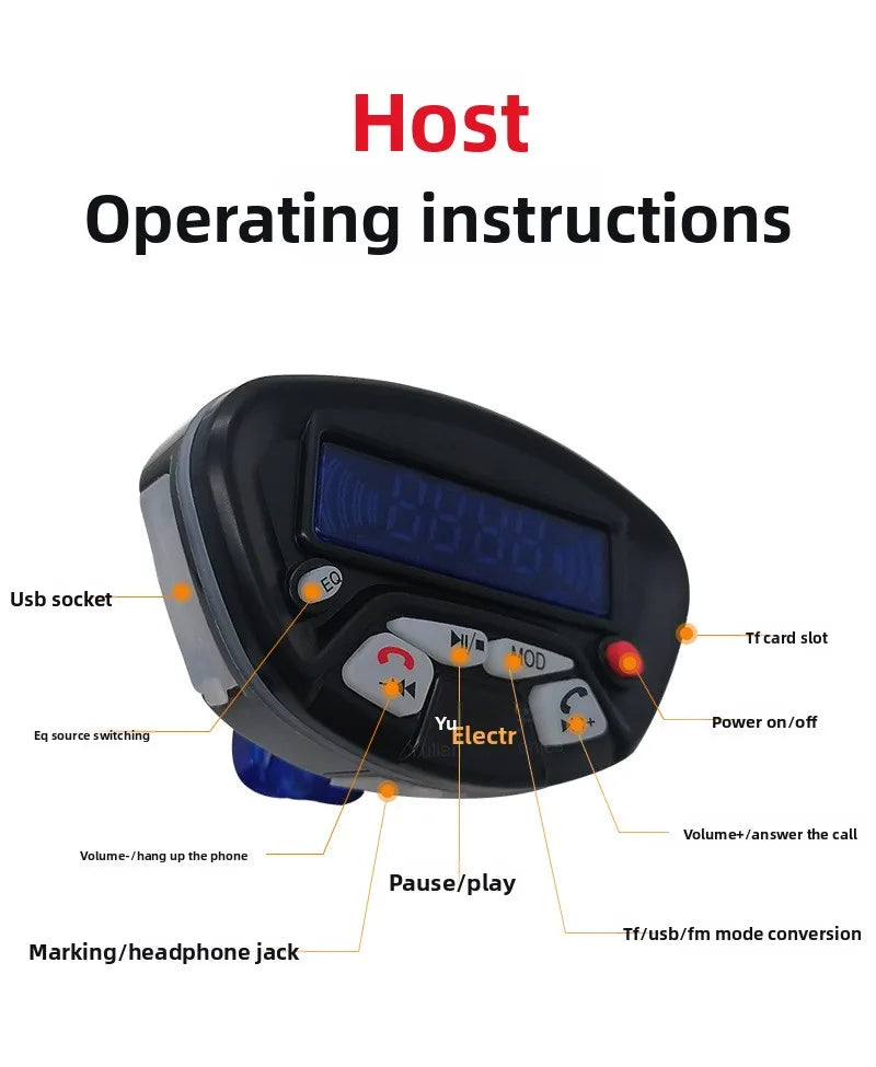 Motorcycle Speakers – Bluetooth Hands-Free, Waterproof FM & MP3 Audio