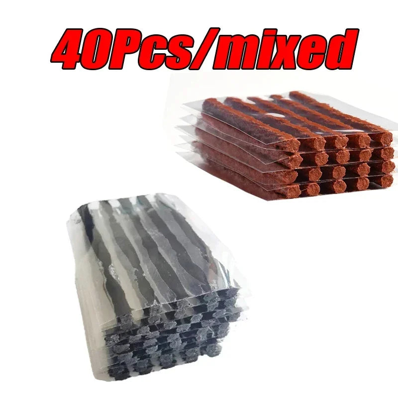 5–50Pcs Tubeless Tyre Puncture Repair Rubber Strips – Car Motorcycle Truck Vacuum Tire Repair – 100×6mm Butyl Rubber – $14