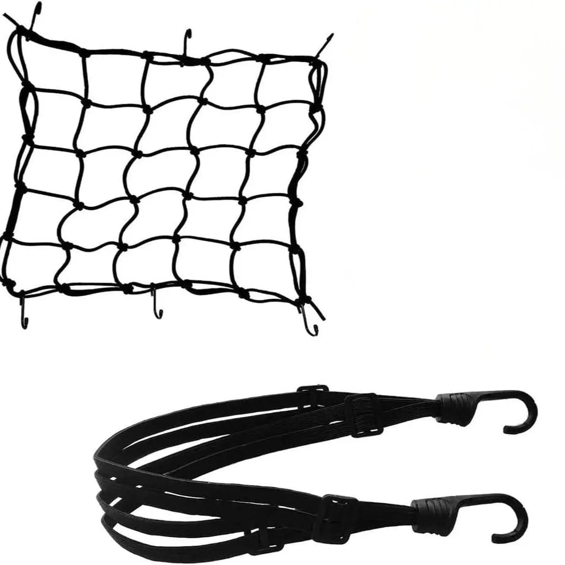 Cargo Net – Motorcycle Helmet Net with Hooks