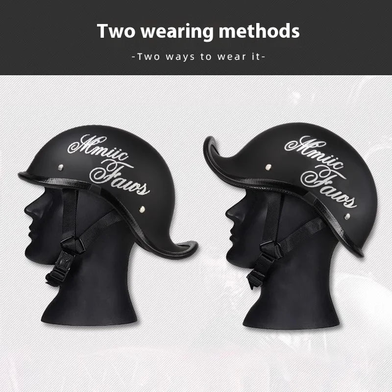 Half Helmets – 2026 Retro Motorcycle Helmet, Lightweight Trendy Riding & Biker Design