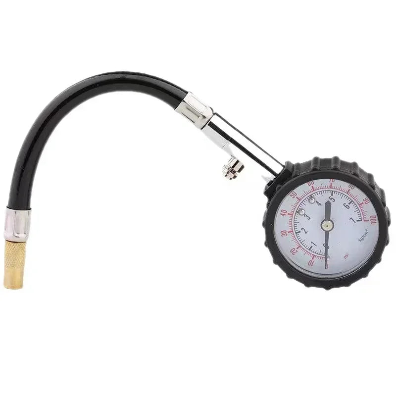 Tire Pressure Gauge – High-Precision 100 PSI Long Tube Tire Gauge for Car, Motorcycle, Truck & Bike