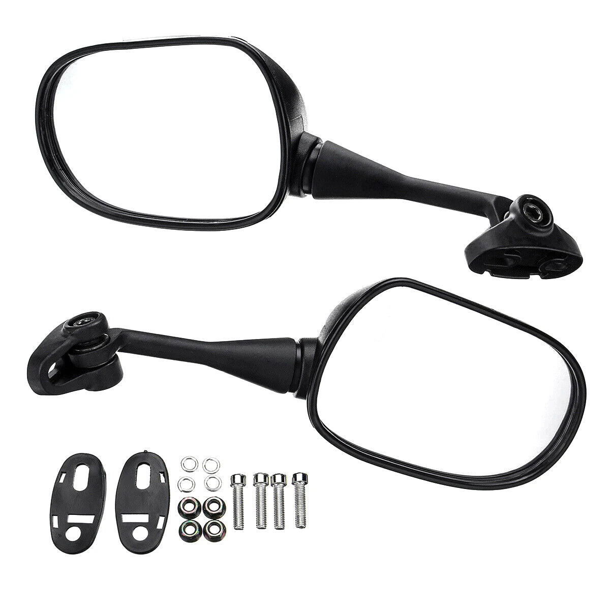 Motorcycle Rearview Side Wing Mirror Pair for Honda CBR 600RR 1000RR 125R 250R Wide Angle ABS Anti-Vibration