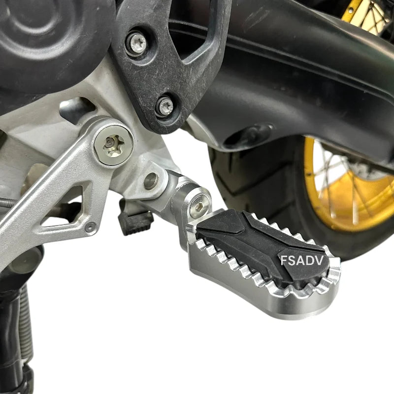 BMW F750GS F850GS F850GS Adventure 2018–2023 Adjustable Front & Rear Foot Pegs – Aluminum + Rubber – Silver or Black – Fixed or 360° Adjustable – $77–$97