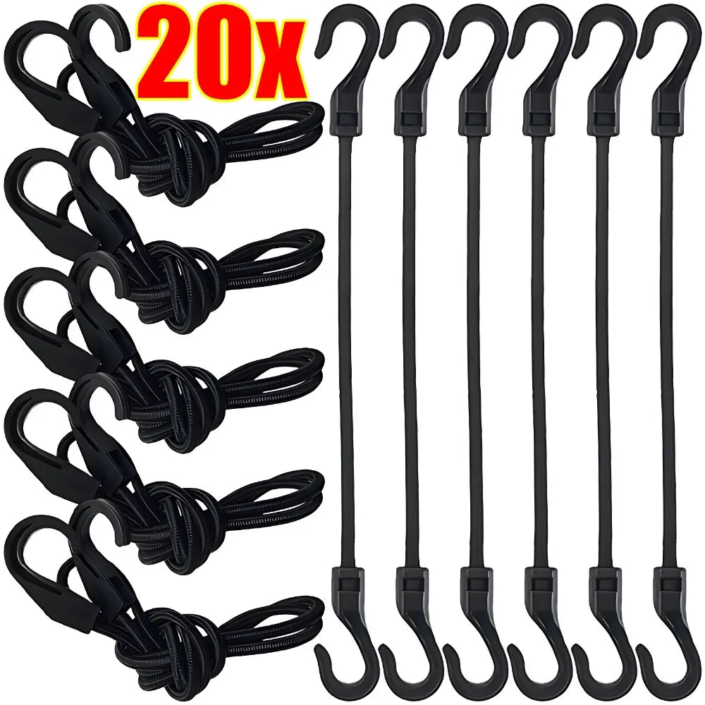 Bungee Straps – Heavy Duty Elastic Tie Down Straps with Hooks