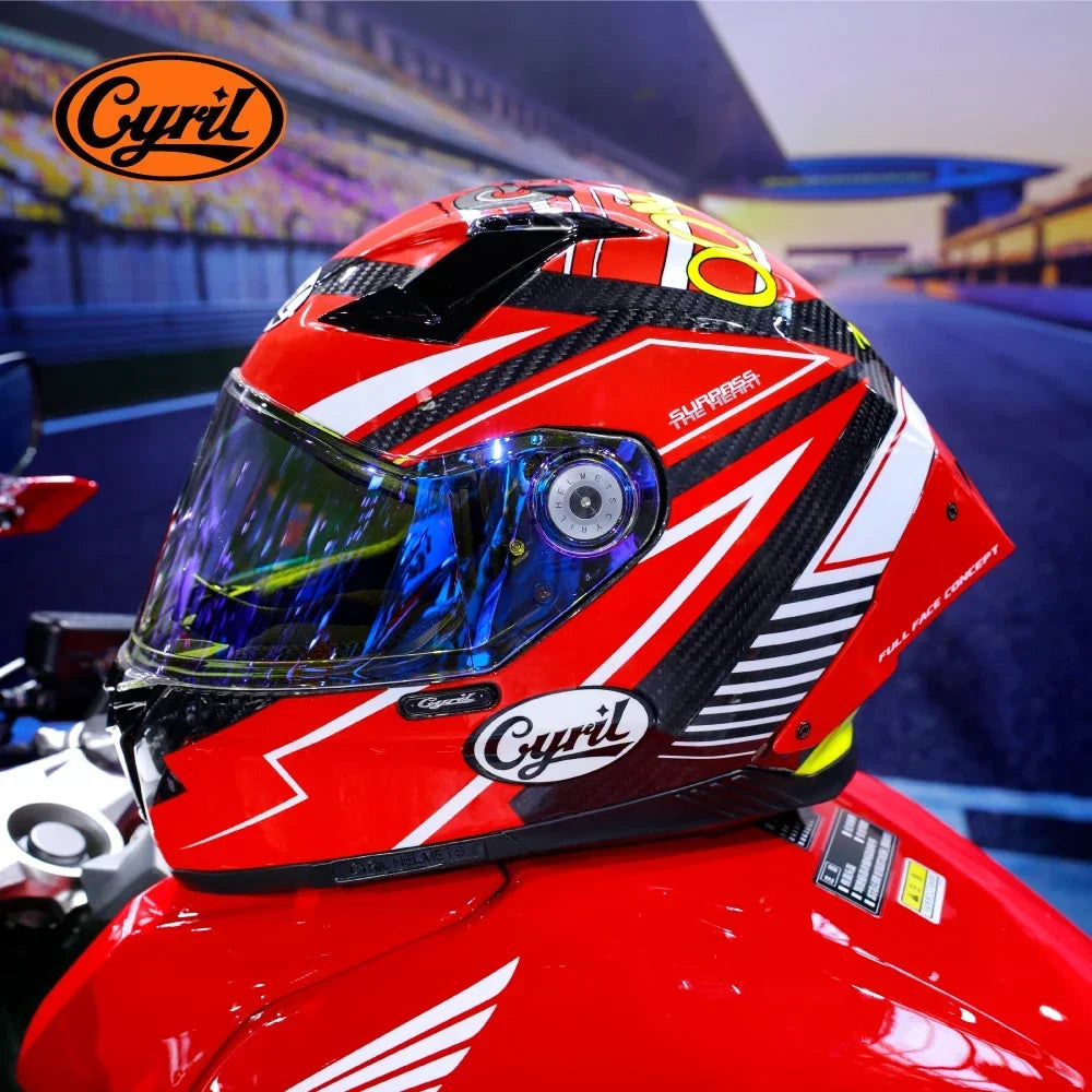 Carbon Fiber Helmets – Lightweight Genuine Carbon Fiber Full Face Motorcycle Helmet, DOT Approved for Men & Women