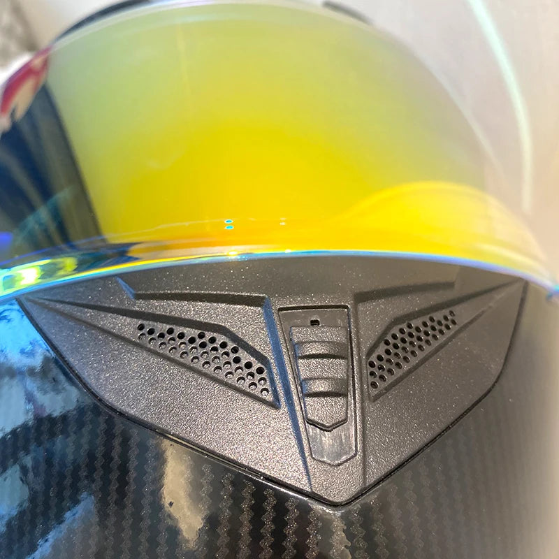 Carbon Fiber Helmets – DOT Certified Full Face Motorcycle Helmet, Colorful All-Season Design for Men & Women