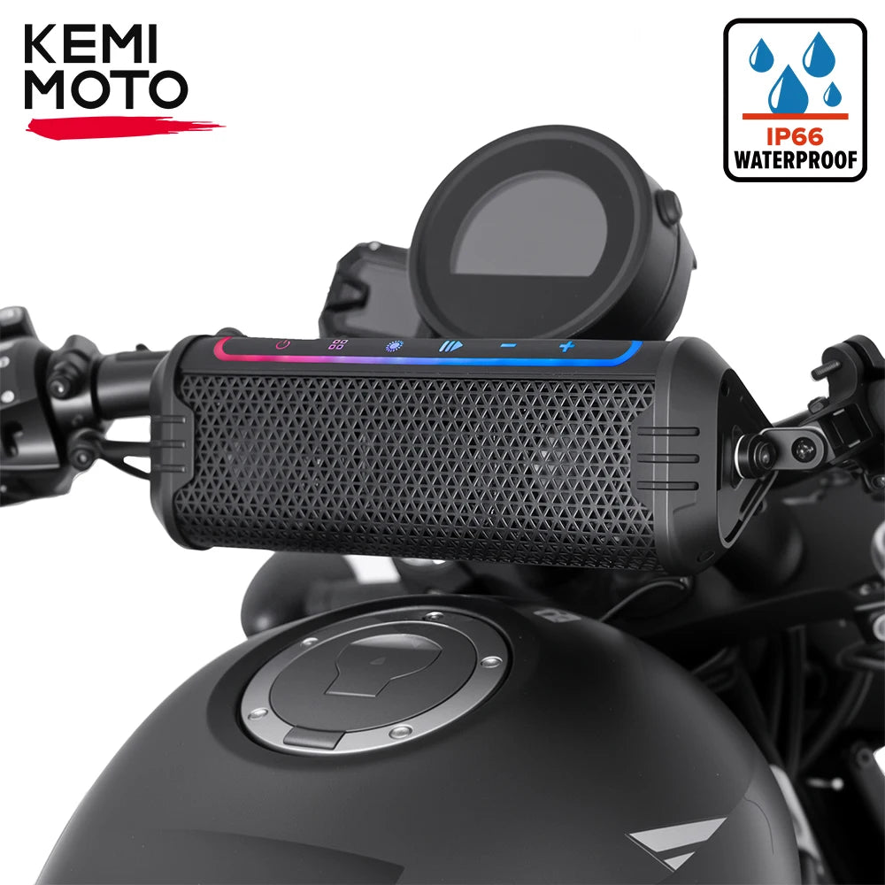 Motorcycle Speakers – KEMIMOTO Waterproof Bluetooth, USB & LED Audio