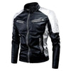 Motorcycle retro patch leather cool windproof jacket
