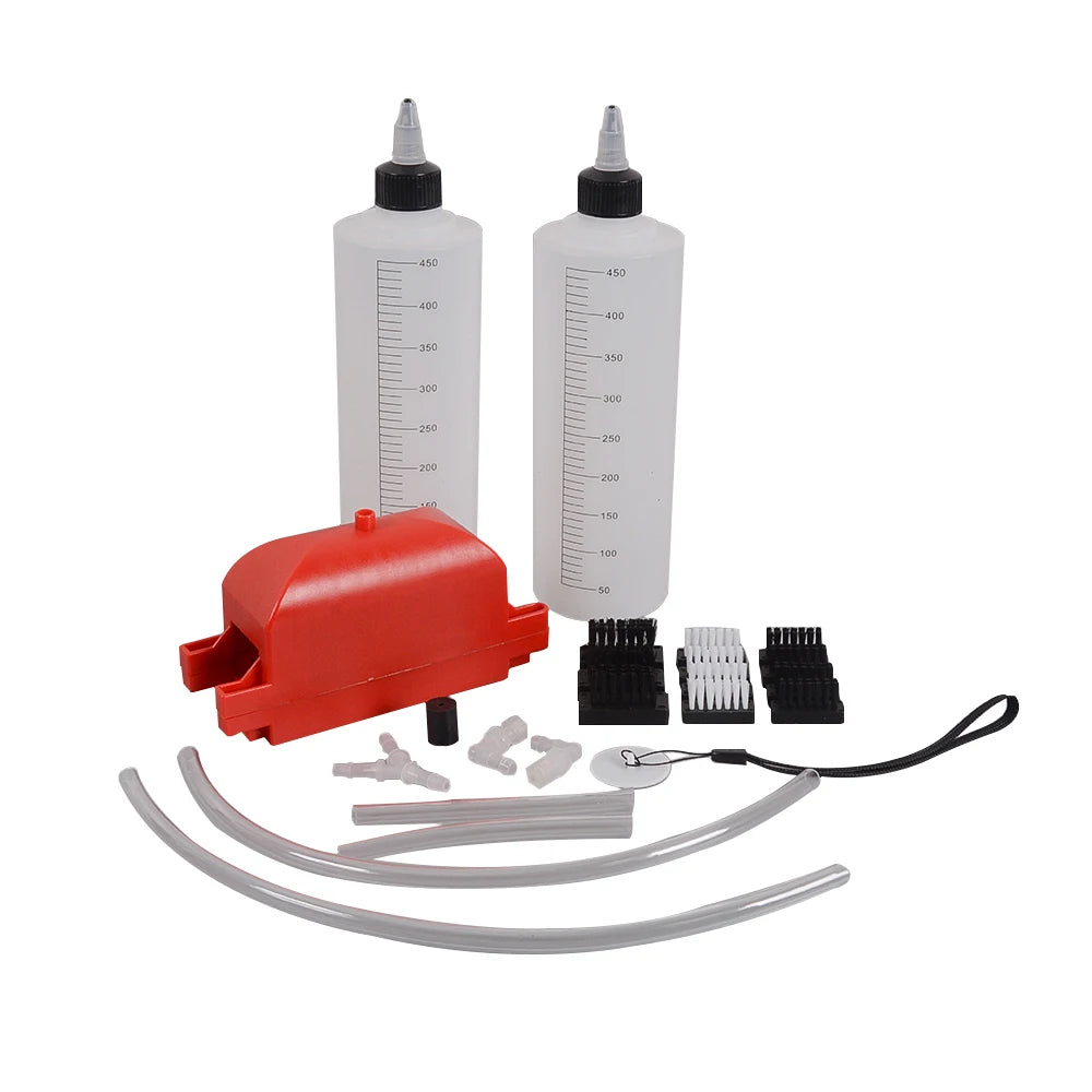 Motorcycle Chain Cleaning & Lube Device Tools – Full Set with 2PCS Pump Bottle – Brush Gear Cleaner & Lubricating Accessory – $33