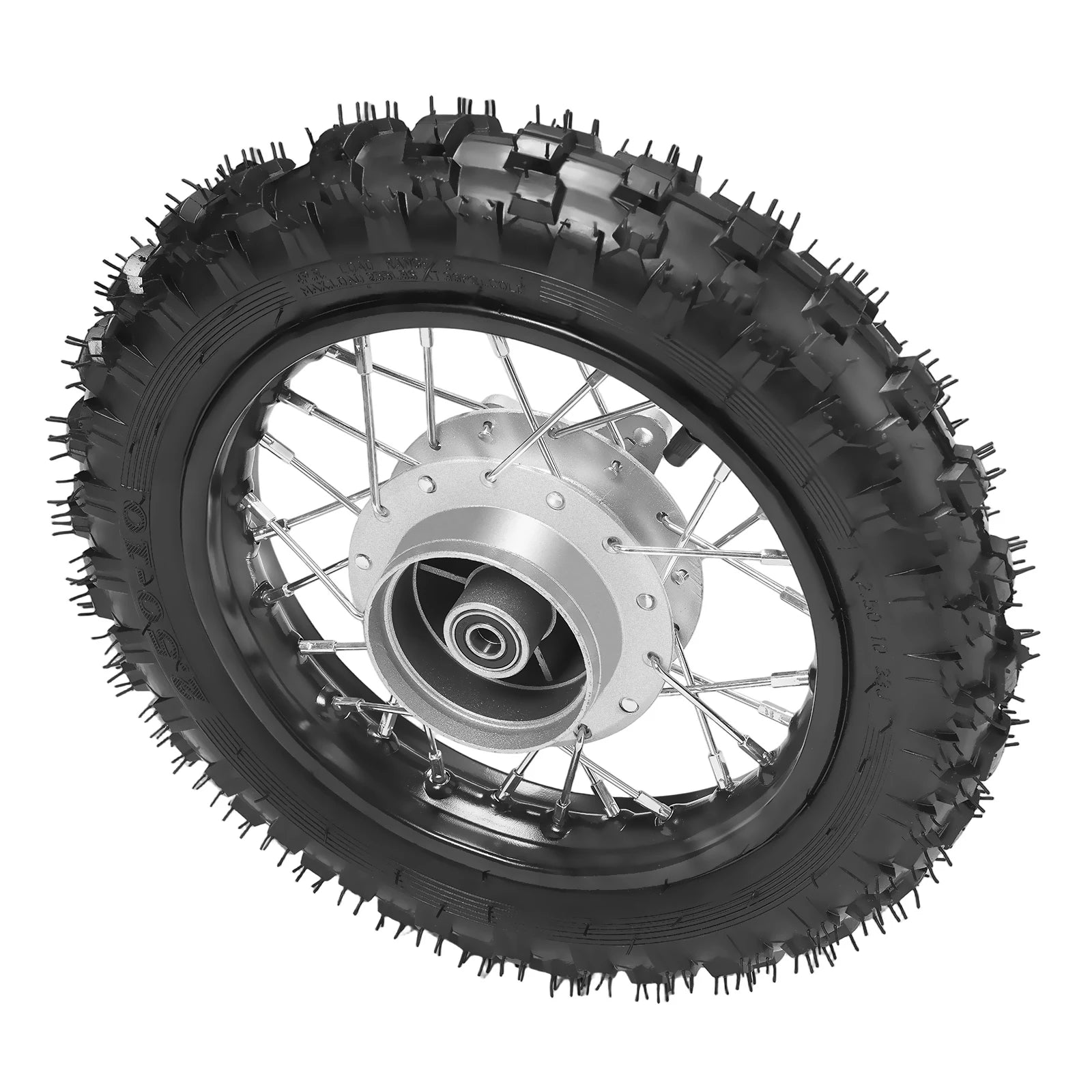 Dirt Bike Tires – 2.50-10 Front & Rear Wheel Rim Tire Assembly