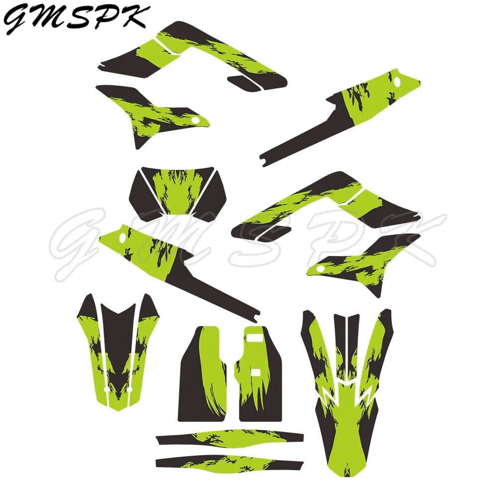 Motocross Team Graphics Background Decal Sticker Kits for Sur-Ron Storm Bee 2023–2024 – Custom Number & Name – PVC – 24 Styles – Glossy / 3D – $70–$92