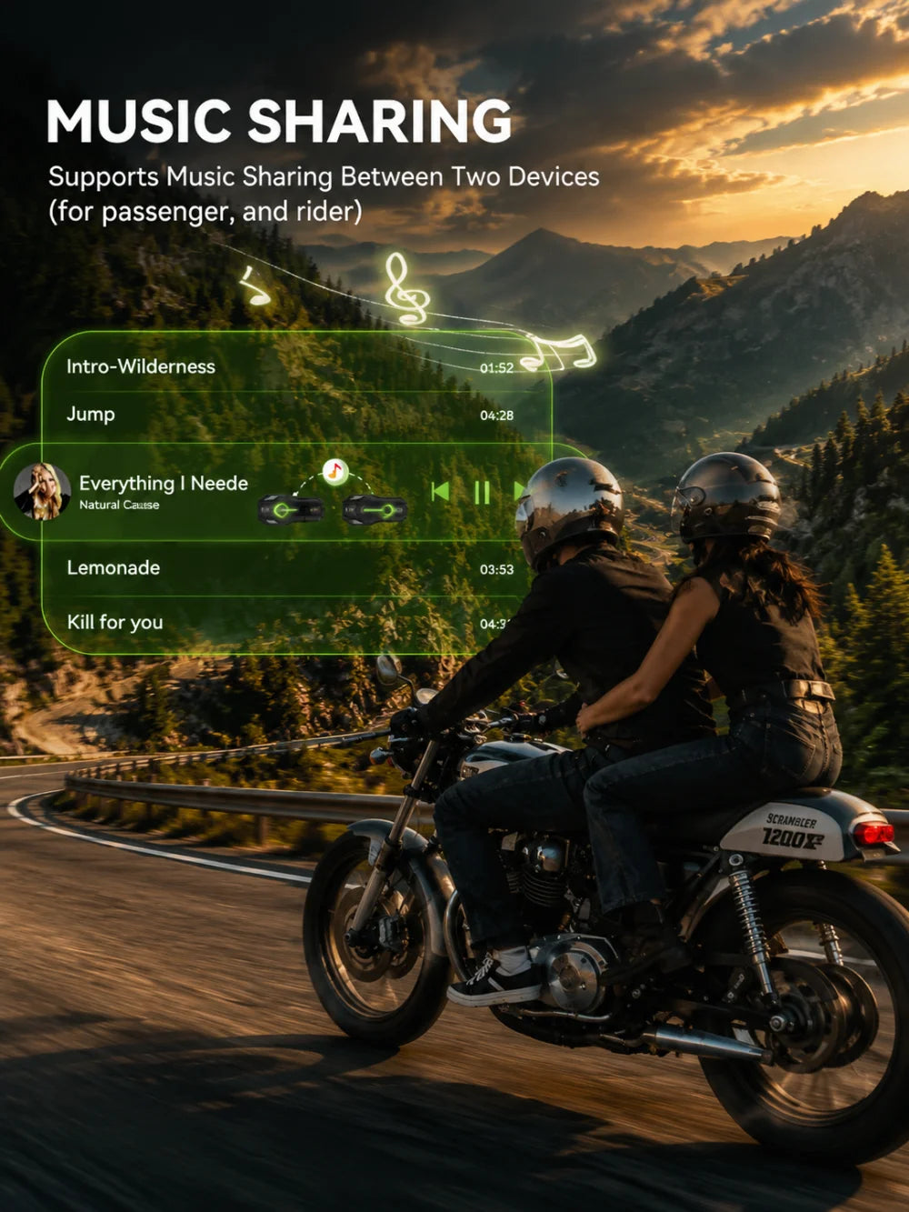 NYTALK N8 Motorcycle Bluetooth Intercom – 8-Rider Mesh Communication