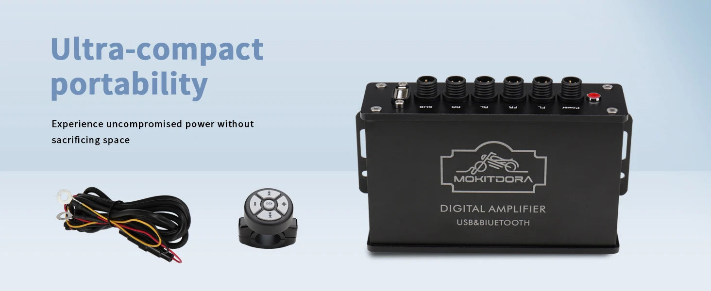 Motorcycle Speakers – 1000W Bluetooth 4-Channel Full-Range Stereo