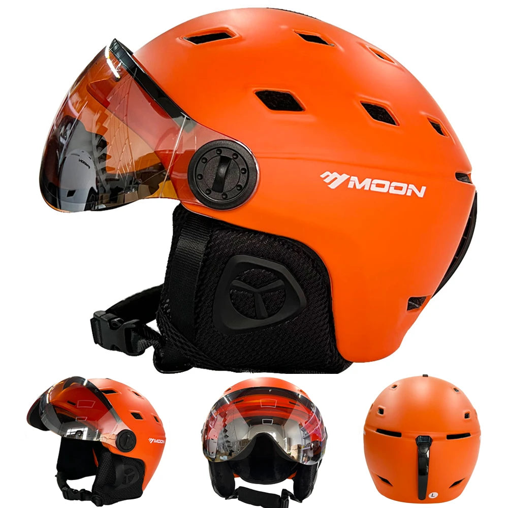 Ski and Snowboard Helmet with Integrated Goggles