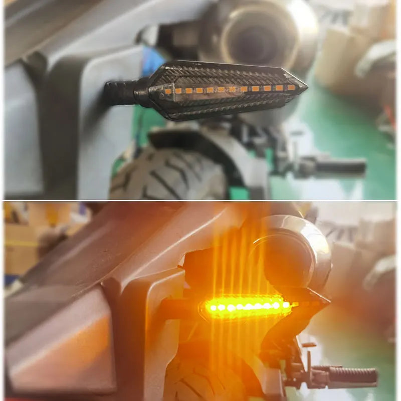LED Turn Signal Bulbs – E24 Flowing 12-LED Amber Motorcycle Indicators