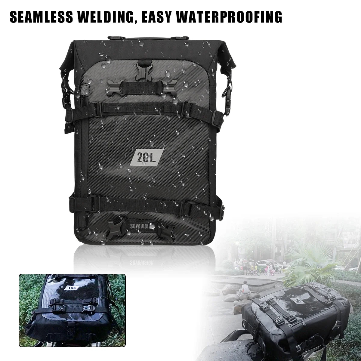 Motorcycle Backpack – Waterproof 8L–30L Cycling & Travel Bag