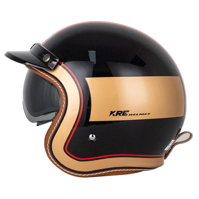 DOT 3/4 Open Face Motorcycle Helmet with