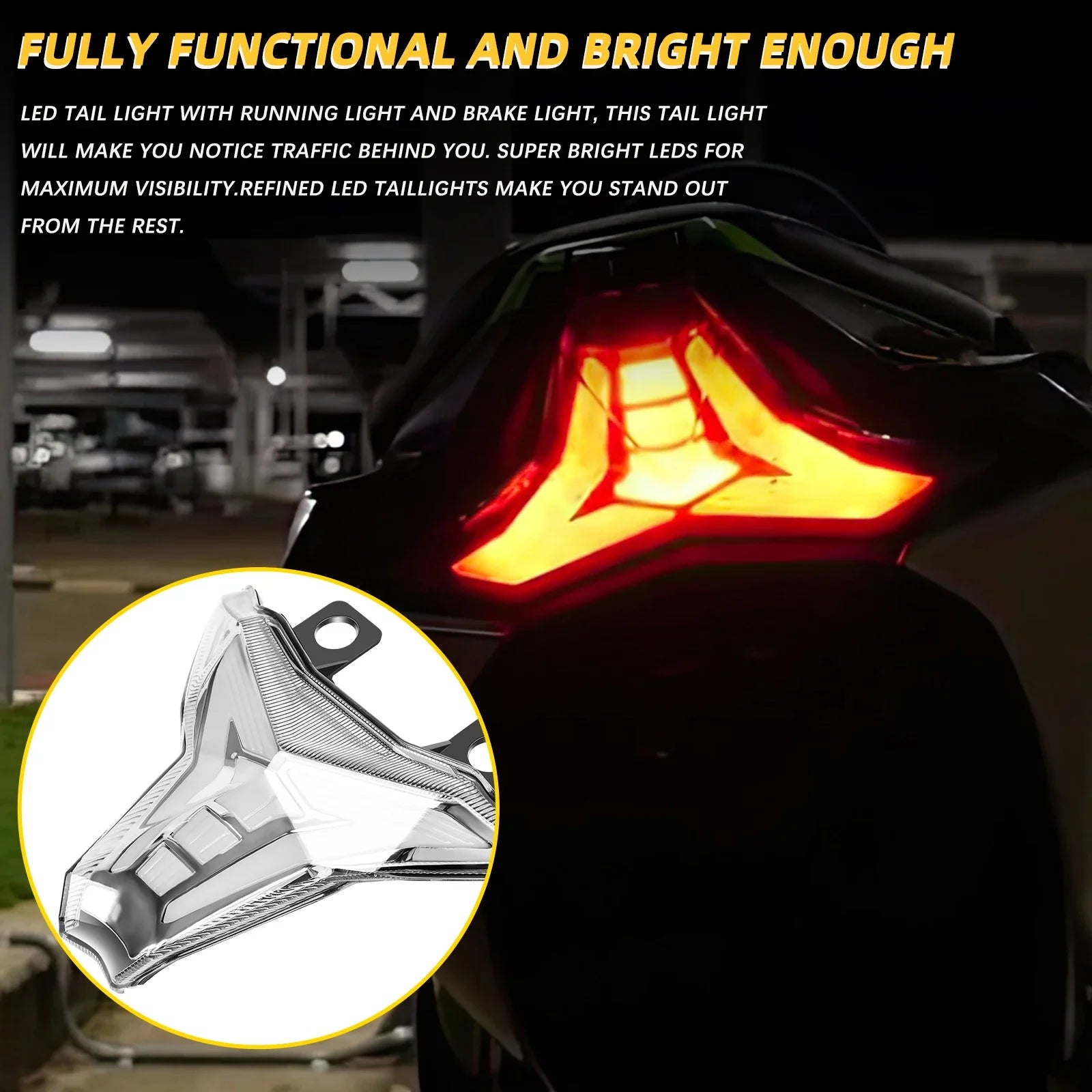 For Kawasaki Ninja 400 250 ABS EX400 EX250 Z400 Z250 2019-2023 Motorcycle Taillight Rear Brake Turn Signal Integrated Tail Light