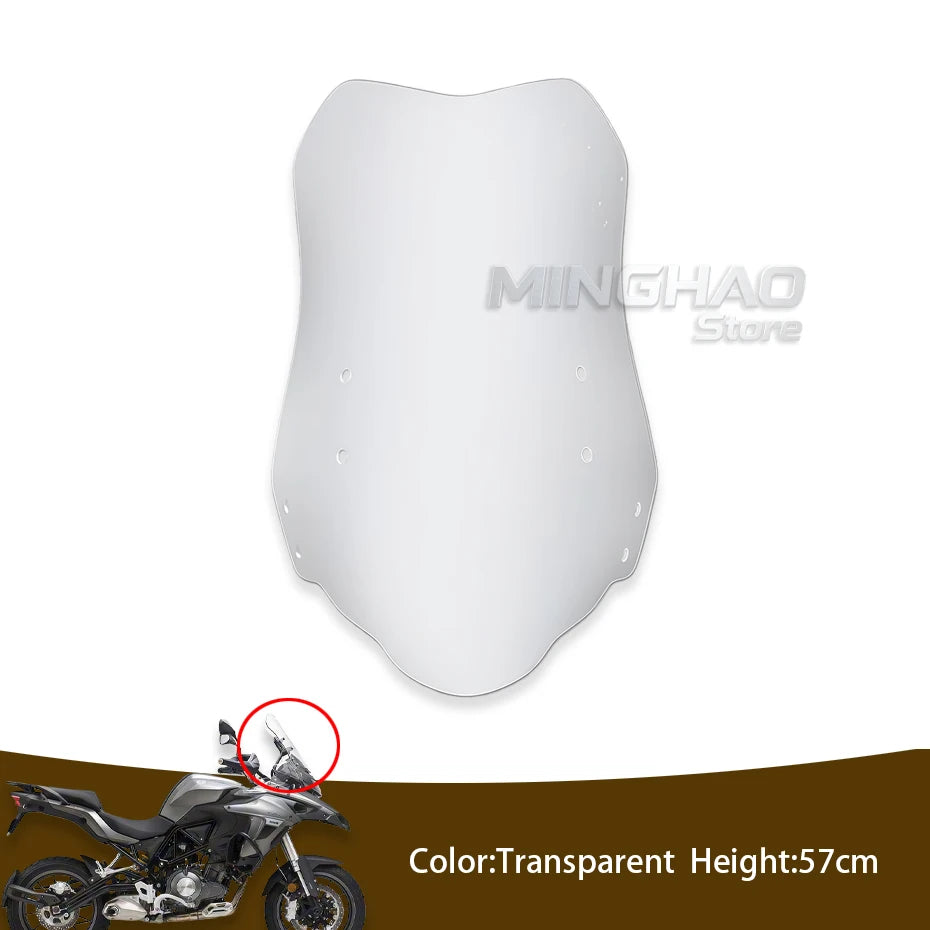 Motorcycle Windshield – Double Bubble Wind Deflector for Benelli TRK502/TRK502X