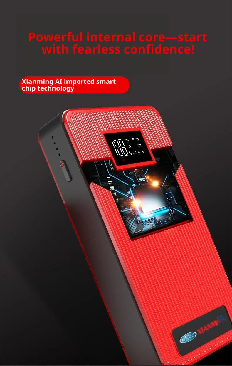 Minus Two 800A Car Jump Starter 12V – Emergency Battery Booster Power Bank with LED Light for Auto, Motorcycle & SUV (Petrol & Diesel)