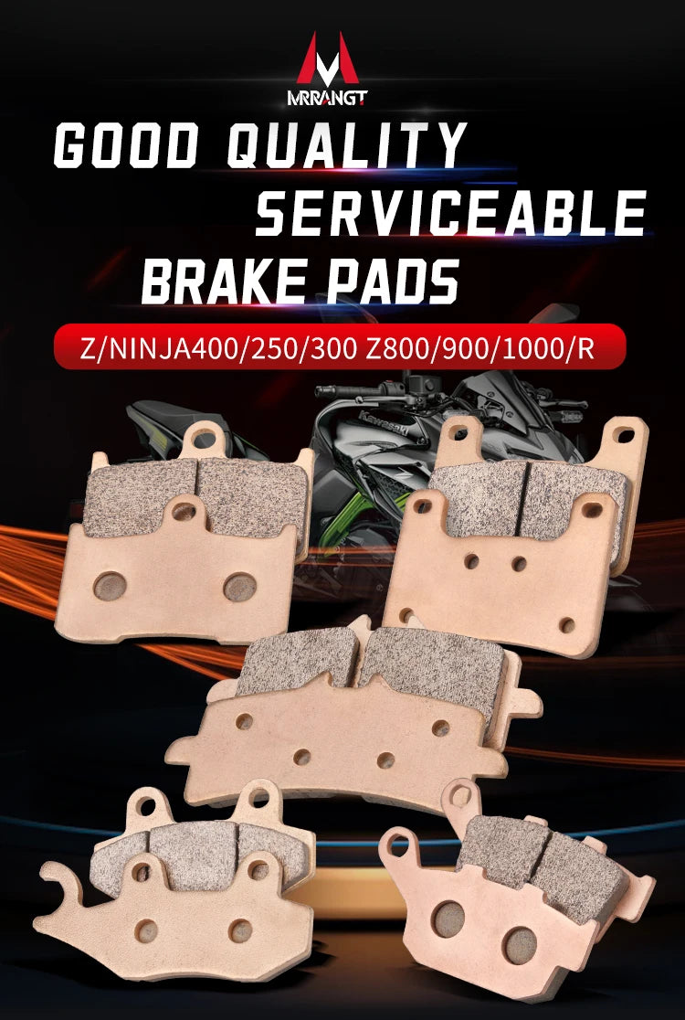 Sintered Metal Brake Pads for Kawasaki Ninja 250 300 400 Z250 Z300 Z800 Z900 Z900RS Z1000 Z1000R – Brake Pad Tools – Front / Rear / Set – from $21