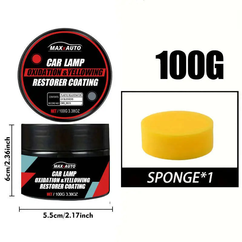 Car & Motorcycle Headlight Restoration Polish Paste – Headlamp Scratch Repair – Removes Yellowing Oxidation Haziness – 50g / 100g / 200g / 300g – From $5