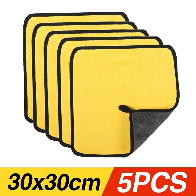 Thickened Yellow Microfiber Car Wash