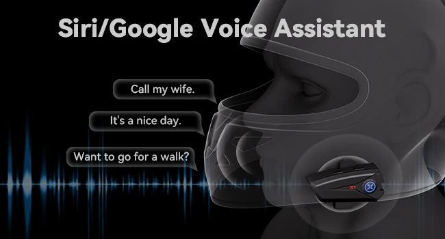 XGP X1 Motorcycle Bluetooth Headset – Voice Control & Auto Call Answer