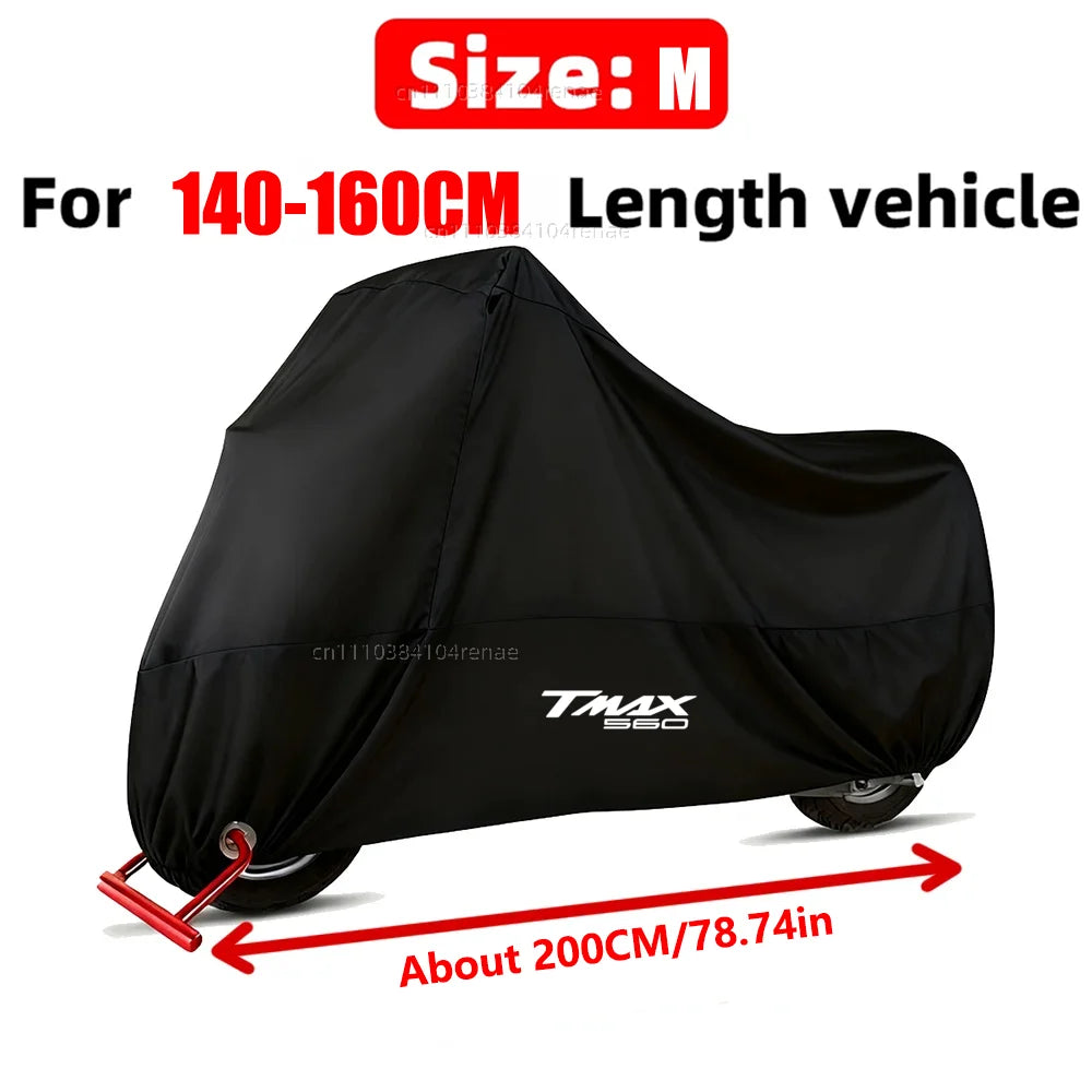 For Yamaha T-MAX TMAX 560 T-Max 560 T-Max560 TMAX560 190T Motorcycle Cover Waterproof Dustproof UV Protection All Season – Polyester Taffeta PU Coating Black M-4XL Storage Bag
