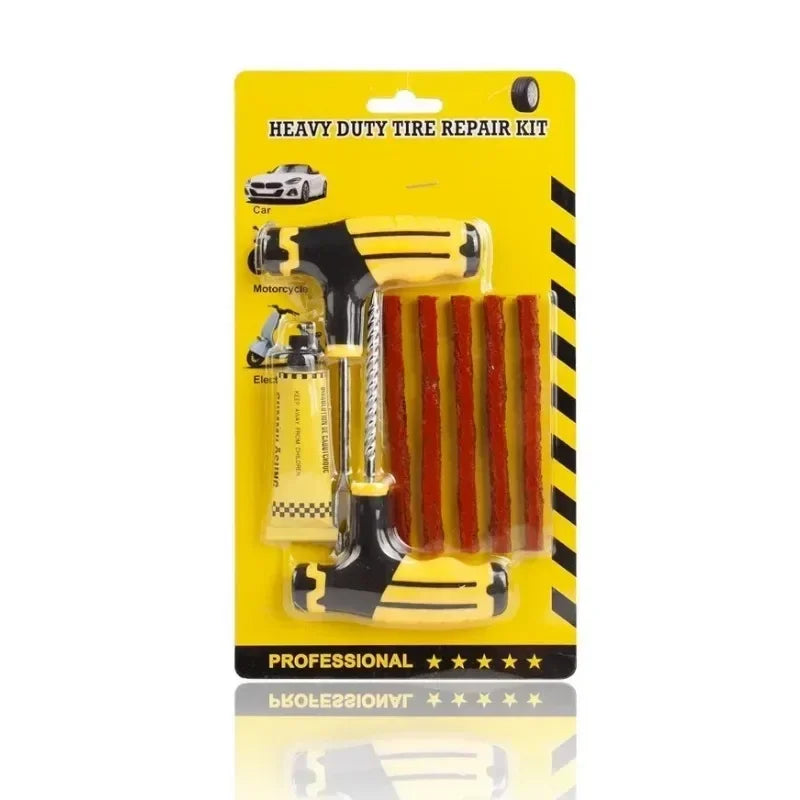 Tubeless Tire Repair Tool Kit with Rubber Strips – Set 1 / 2 / 3 / 4 – Motorcycle Car Truck – $20