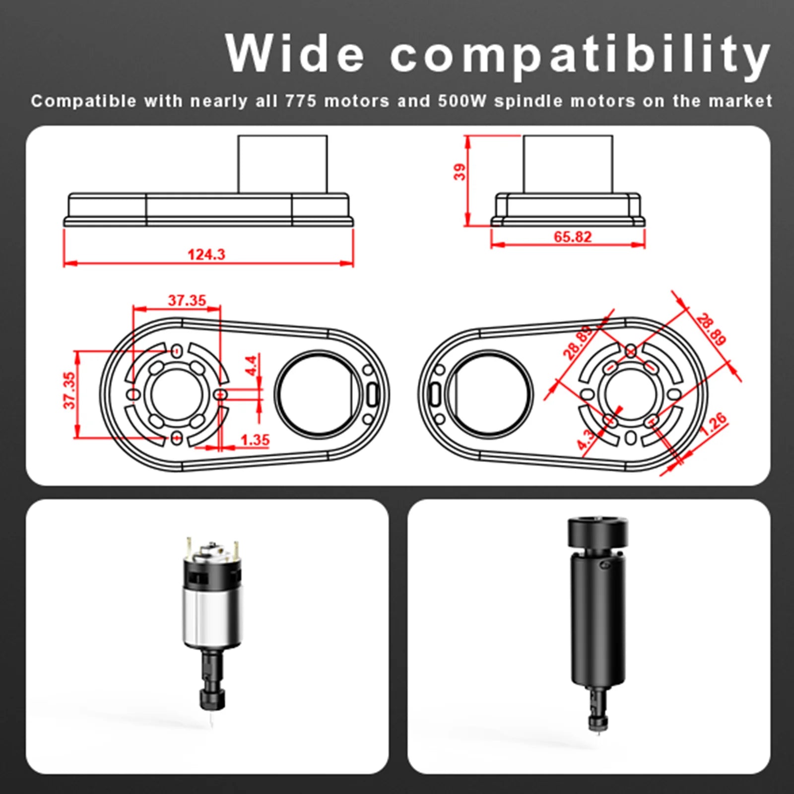 Vacuum Cleaner For CNC Router (Little Monster M1) Spindle Dust Collector for 775 Motor 500W Spindle TTC450 CNC Engraver Parts