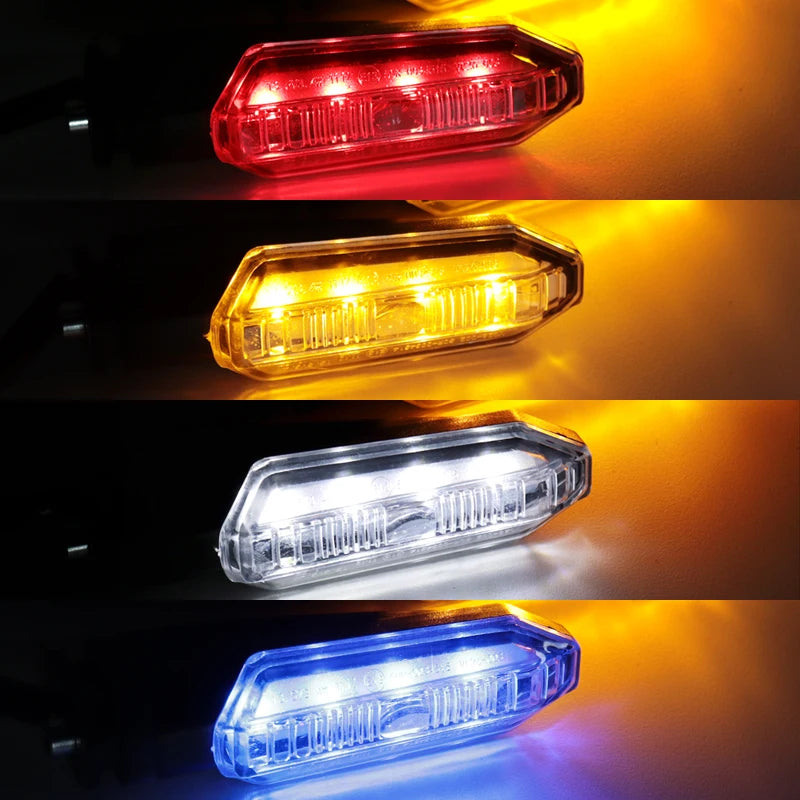 LED Turn Signal Bulbs – 12V Dual Color DRL Amber Flowing Motorcycle Light
