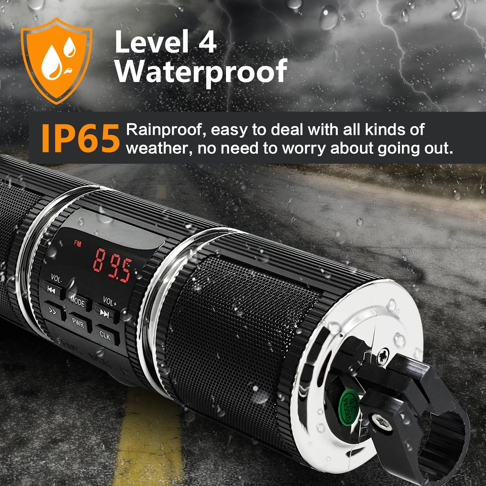 Motorcycle Speakers – Stereo with MP3, USB, TF Card & FM