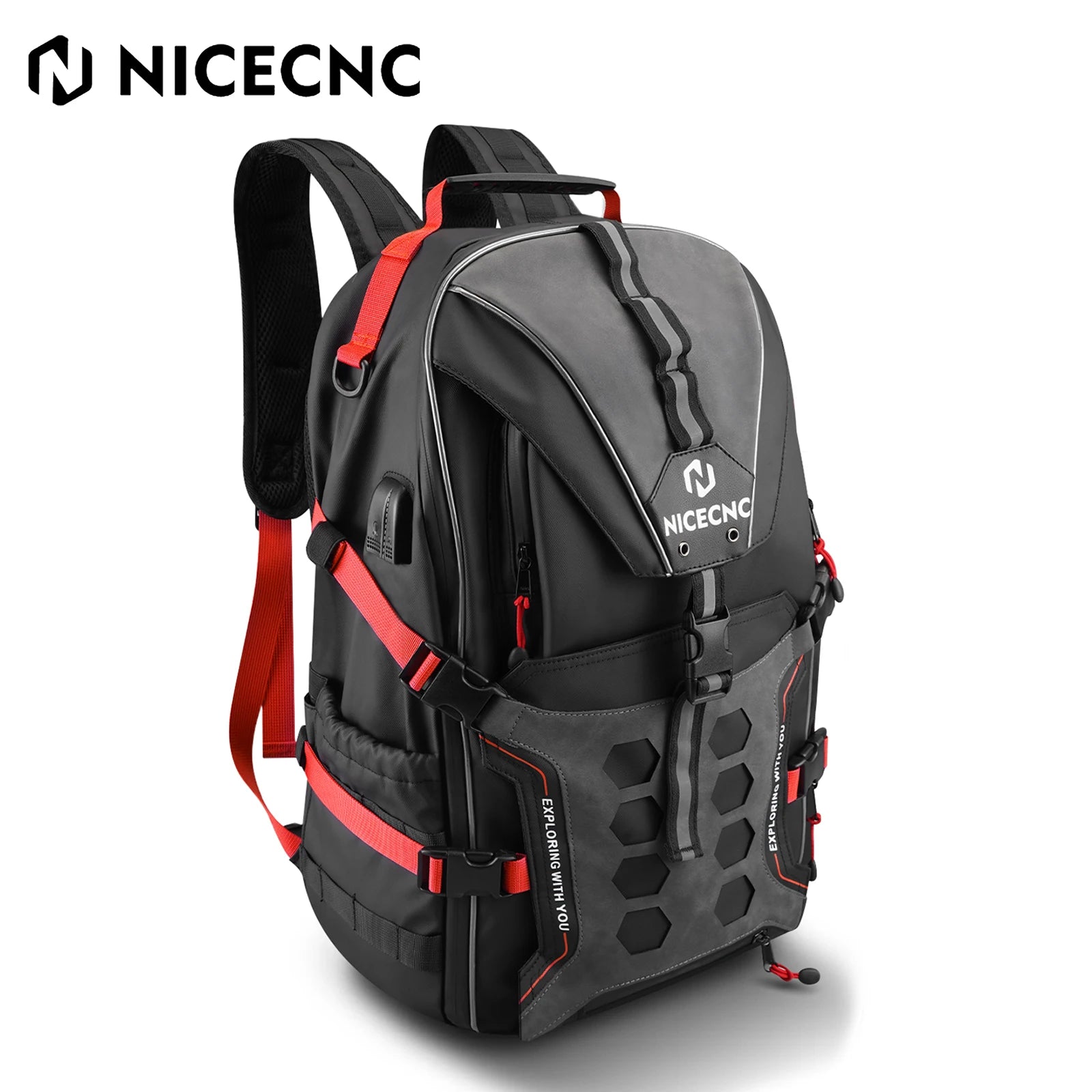 Motorcycle Backpack – 35L Waterproof Large Capacity Helmet & Travel Bag
