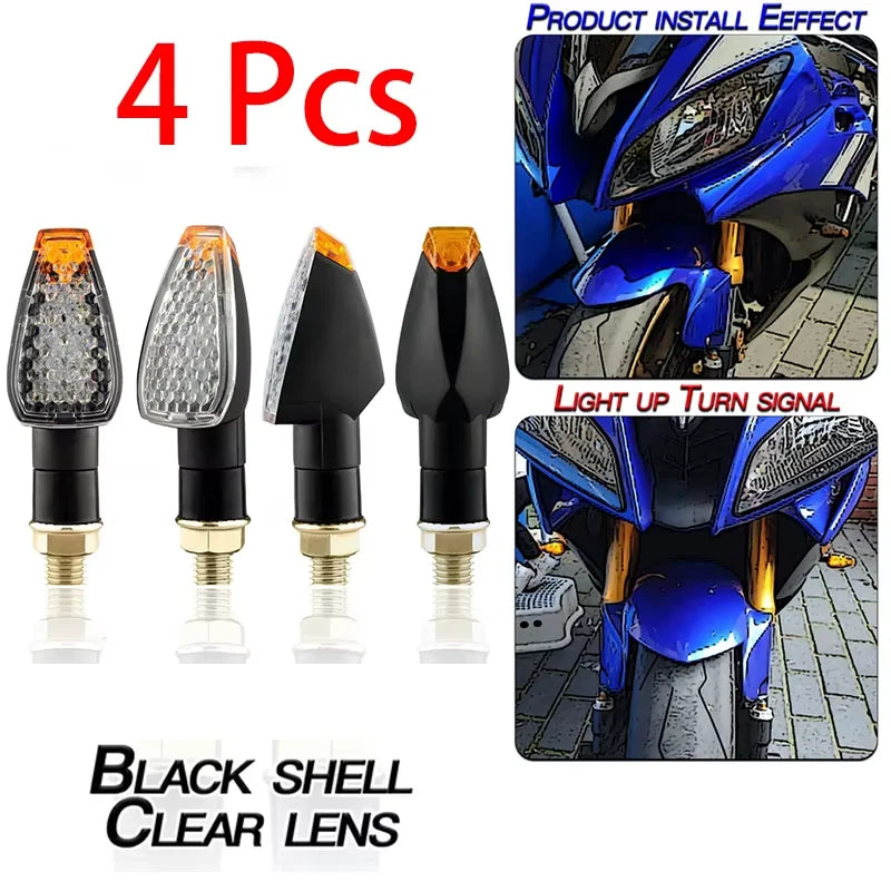 LED Turn Signal Bulbs – 12V Amber 10mm Universal Motorcycle Indicator