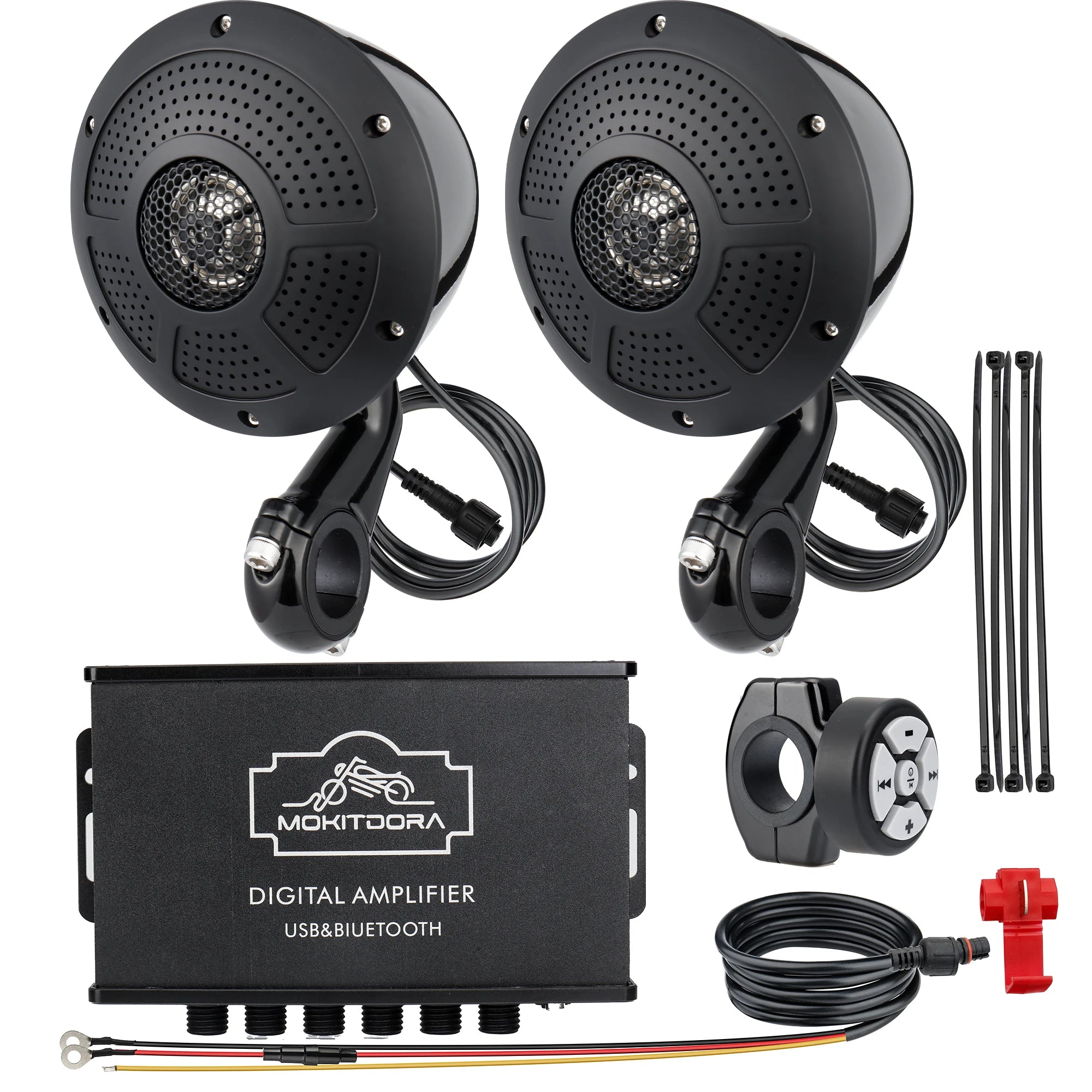 Motorcycle Speakers – 1000W Bluetooth 4-Channel Full-Range Stereo