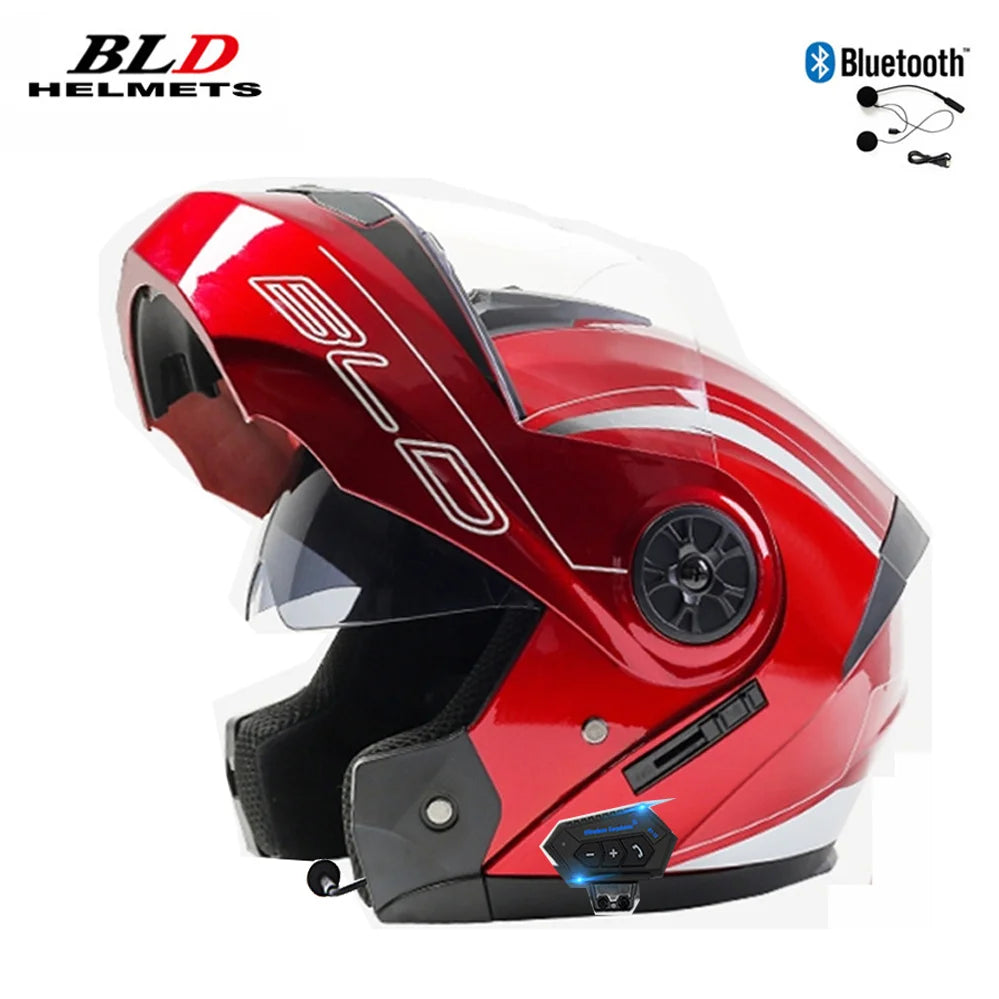 Bluetooth Modular Helmets – Full Face Motorcycle Helmet, Dual Visor, All-Season for Men & Women
