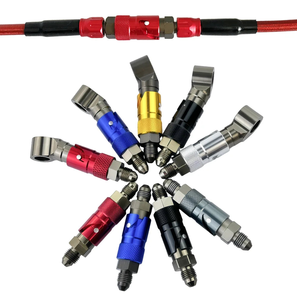 AN3 Brake Line Quick Disconnect Coupler – Brake Line Tools – Non-Spill Shut-Off Valve for Brake Fluid Change – 7075 Aluminium – Universal Motorcycle and Car – from $14