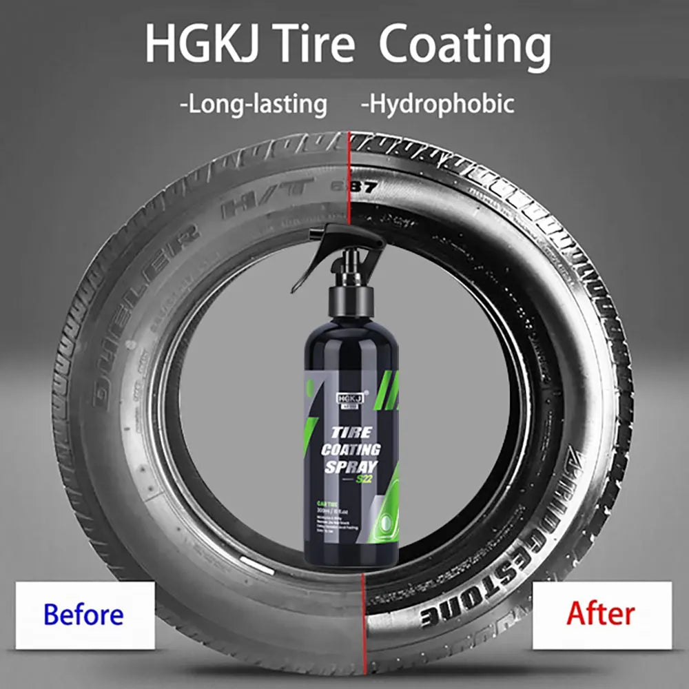 Car Tire Shine Spray – Wheel Cleaning Refurbishing Wax Brightener – 50ml / 100ml / 300ml – $12–24