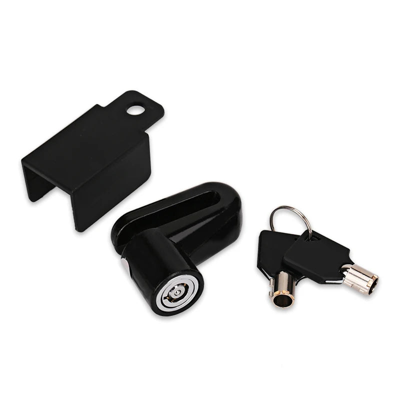 Motorcycle Lock Security Anti-Theft Bicycle Motorcycle Disc Brake Lock Riding Equipment Accessories – 5mm Lock Rod – Metal ABS – 0.115kg – With or Without Rope – Blue Black Red