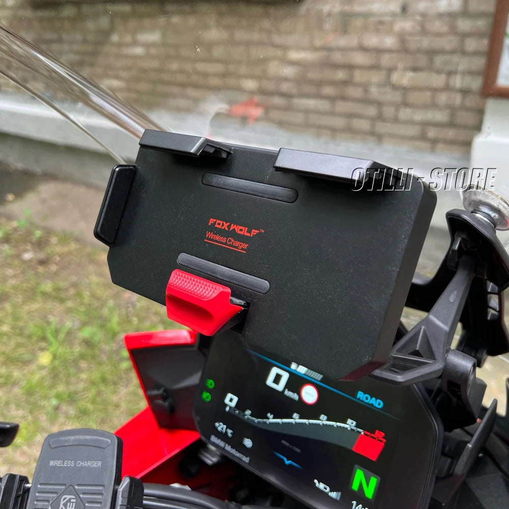 New Motorcycle Wireless Charger Navigation bracket Fast charge For Kawasaki Versys 650 For Yamaha Tracer 7 Universal GPS bracket