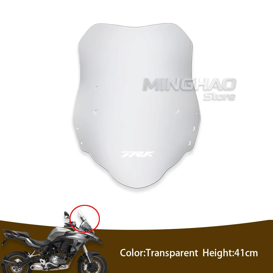 Motorcycle Windshield – Double Bubble Wind Deflector for Benelli TRK502/TRK502X