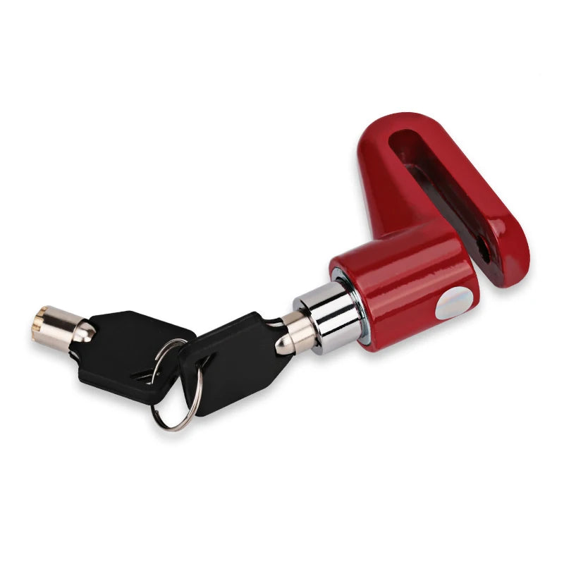 Motorcycle Lock Security Anti-Theft Bicycle Motorcycle Disc Brake Lock Riding Equipment Accessories – 5mm Lock Rod – Metal ABS – 0.115kg – With or Without Rope – Blue Black Red
