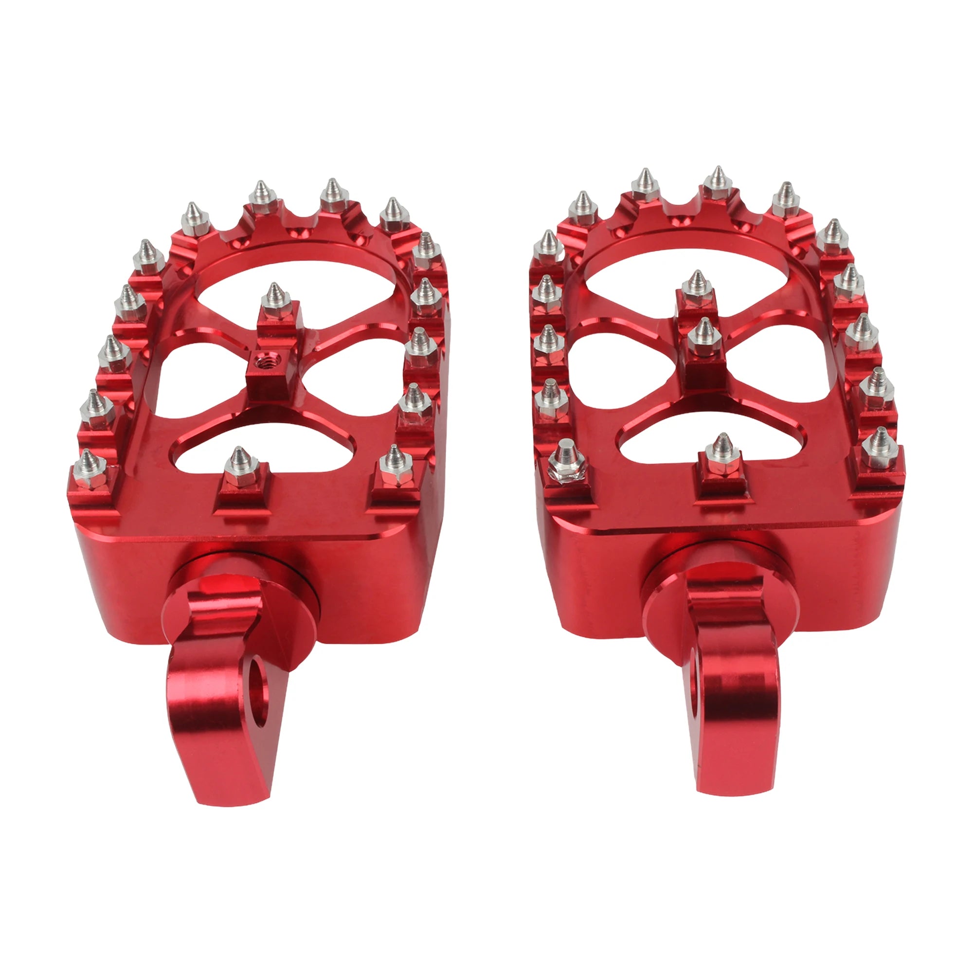 Harley-Davidson Wide Fat Foot Pegs – 360° Rotatable – Dyna / Fat Bob / Softail / Sportster / Street Bob – CNC Aluminum + Stainless Steel – 57mm Wide – 5 Colors – $51