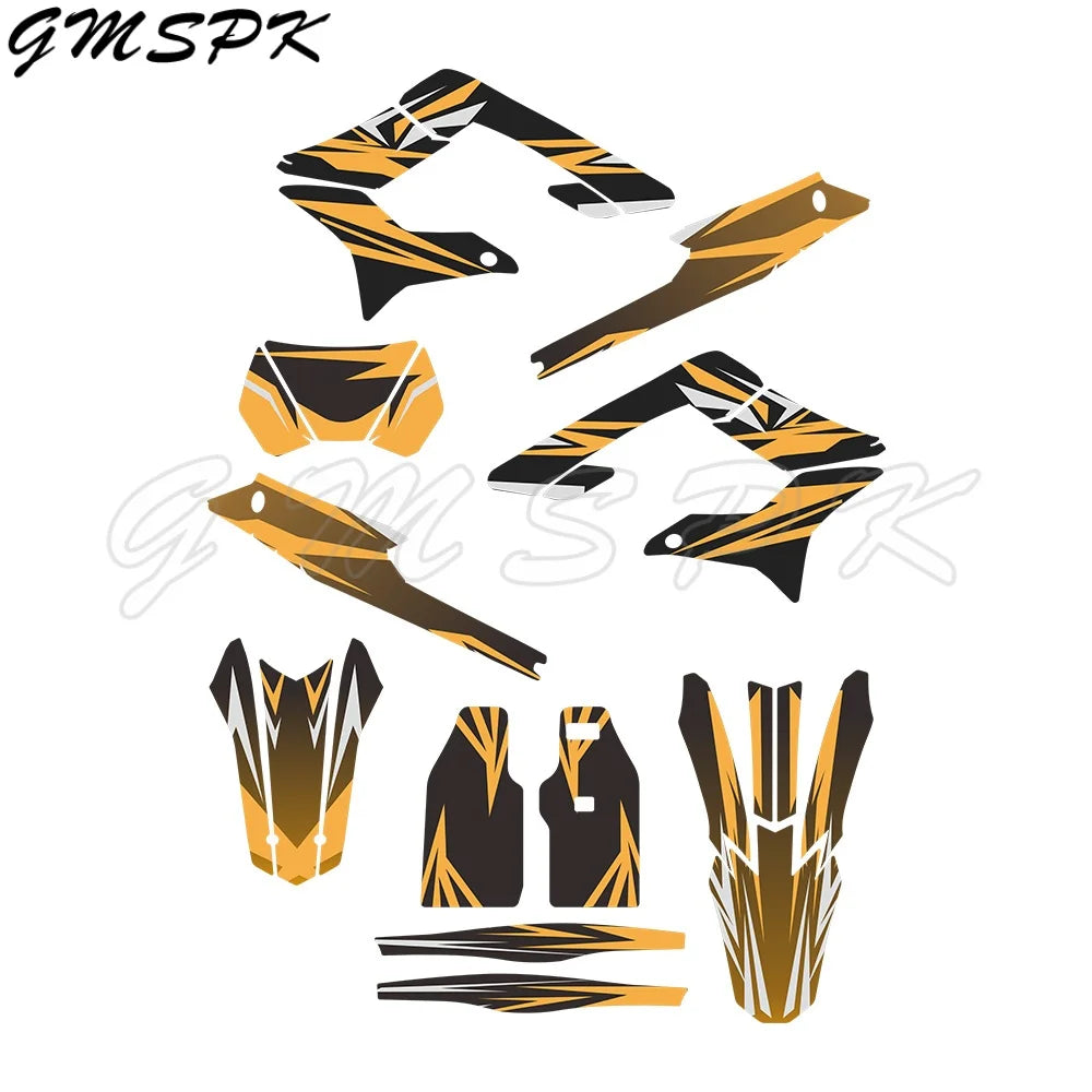 Motocross Team Graphics Background Decal Sticker Kits for Sur-Ron Storm Bee 2023–2024 – Custom Number & Name – PVC – 24 Styles – Glossy / 3D – $70–$92