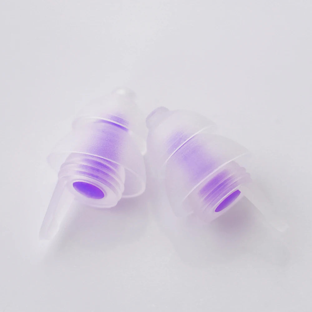 HUAK HUAK-04 / HUAK-05 Reusable High-Fidelity Concert Silicone Ear Plugs Noise Cancelling Musicians Motorcycles Sleeping Work Study Swim – CE Certified – Single or 10-Pair Bulk – Purple Red Blue Black White